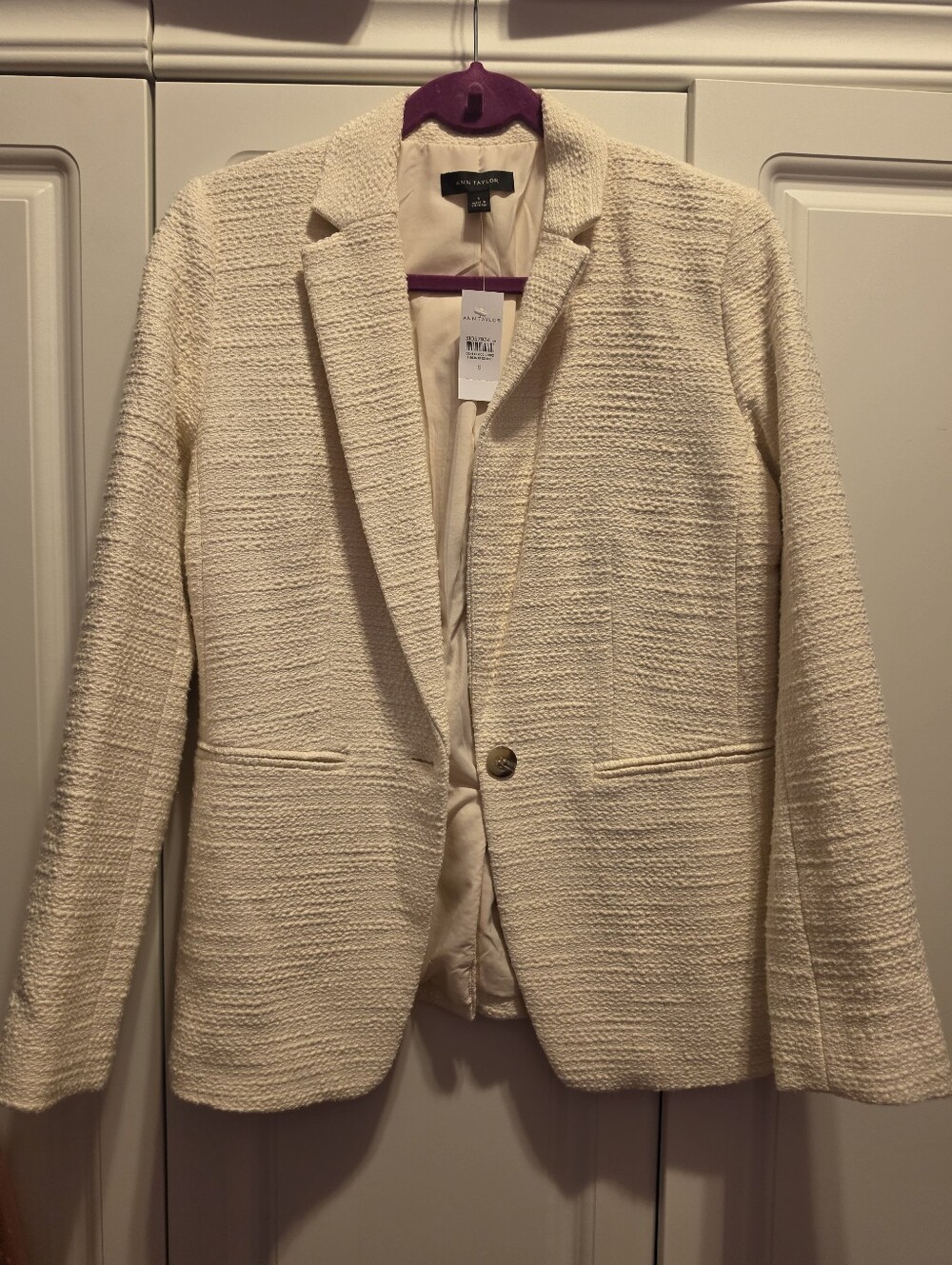 NWT Anna Taylor Ivory Blazer